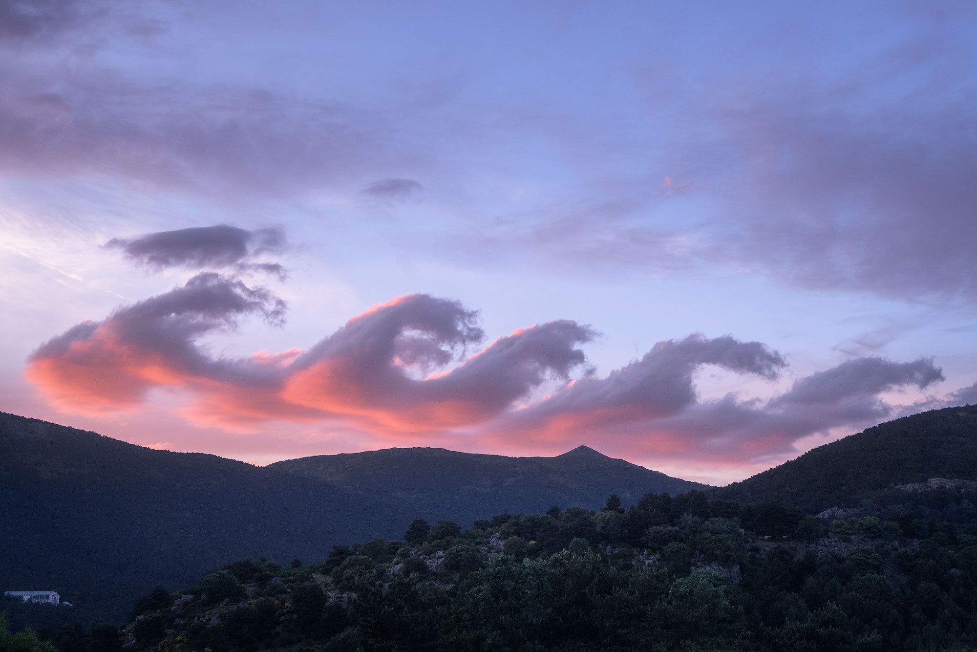Finca La Machota nubes al atardecer